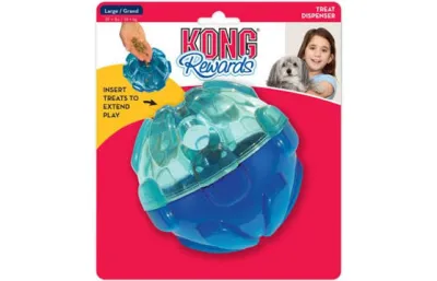 KONG Rewards Ball L – interaktiver Futterball für Hunde, 13 cm
