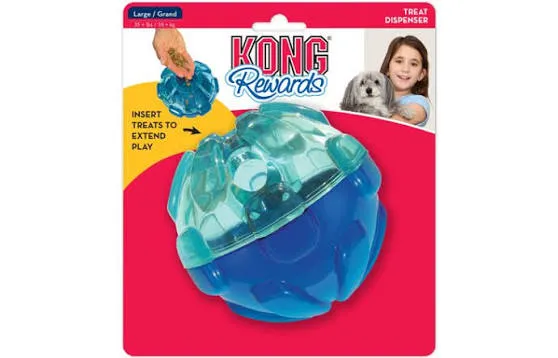 KONG Rewards Ball L – interaktiver Futterball für Hunde, 13 cm