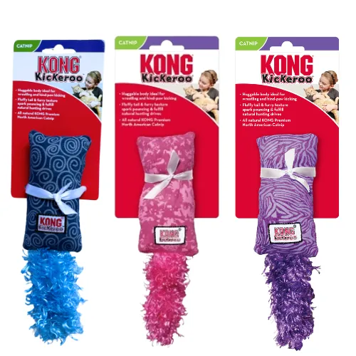 KONG Cat Kitten Kickeroo, assortiert, mit Catnip, 13x5x3cm