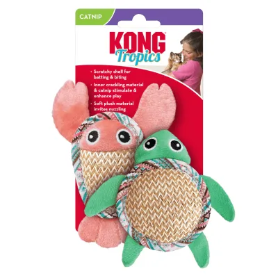 KONG Tropical Pals, 2 Stück, 15 x 14 x 2,5 cm