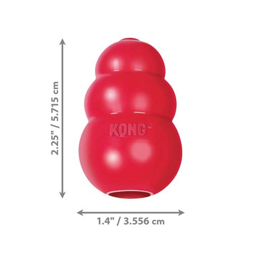 Kong Classic, Ø 5.5 x 9 cm, rouge