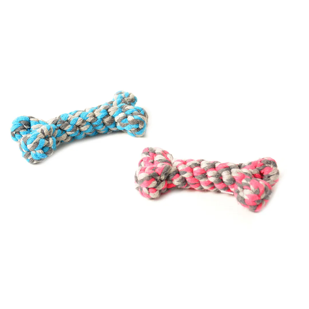 Laroy EBI DuvoPlus Knot Baumwolle Knochen 8cm blau rosa