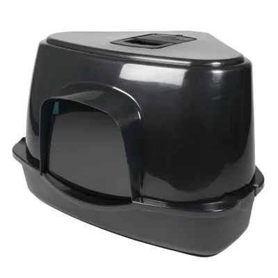 Laroy EBI Cat HOUSE PRISM 70 -GT- 56x70cm-H46cm, Semi Transparent, Black-Black