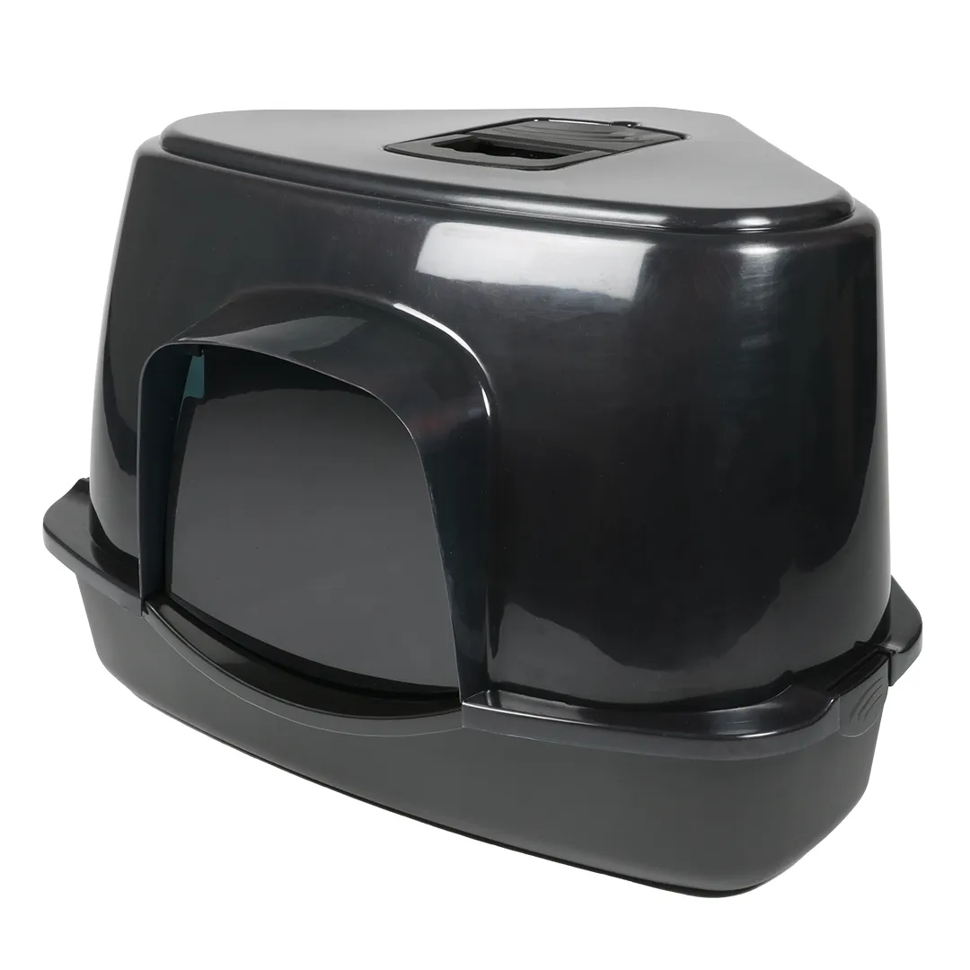 Laroy EBI Cat HOUSE PRISM 70 -GT- 56x70cm-H46cm, Semi Transparent, Black-Black