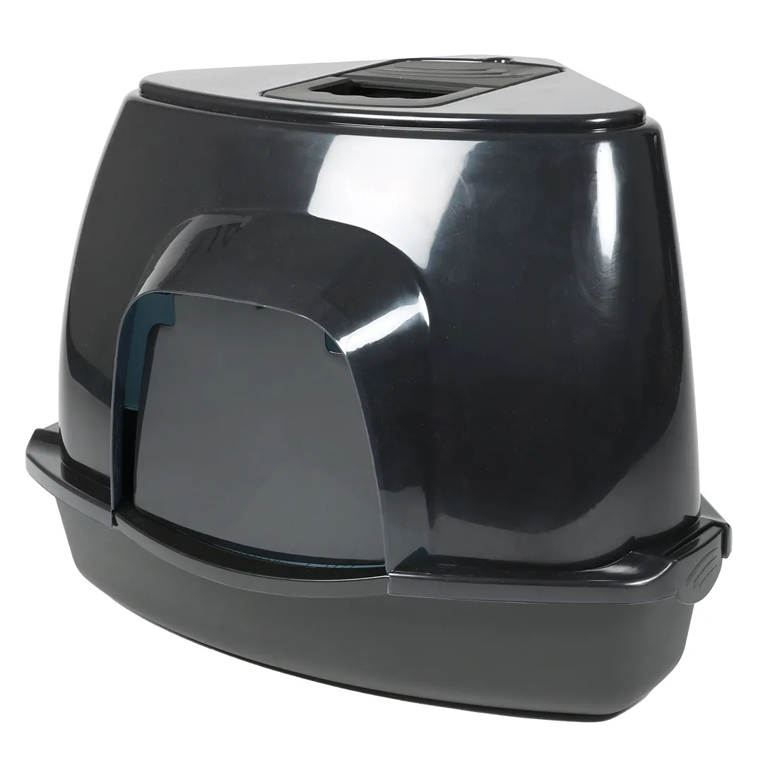 Laroy EBI Cat HOUSE PRISM 60 M 38x56cm-H40cm, Semi Transparent, Black-Black
