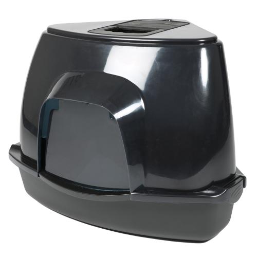 Laroy EBI Cat HOUSE PRISM 60 M 38x56cm-H40cm, Semi Transparent, Black-Black