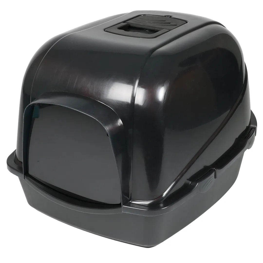 Laroy EBI Cat HOUSE ECLIPSE 70 -GT- 56x70cm-H46cm, Semi Transparent, Black-Black