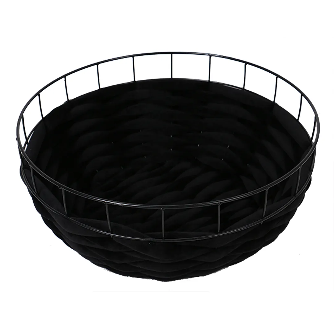 Laroy EBI D&D Home FERRY FLEECE TUBE BASKET L black 60x60x25cm