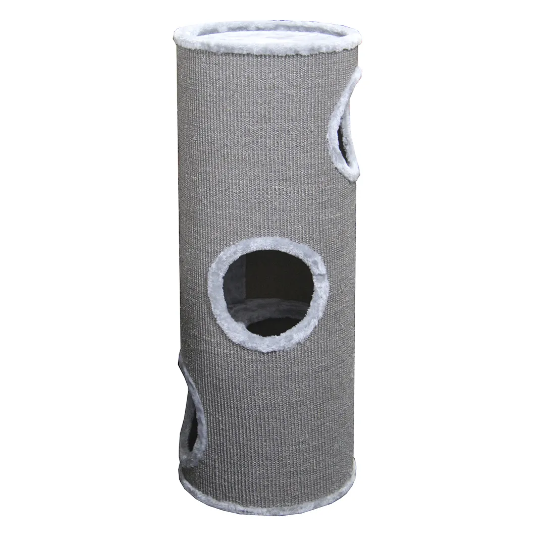 Laroy EBI Trend Cat-Dome Everlast-Tower ca. 37x37 H100cm LIGHT-GREY 3-LEVEL