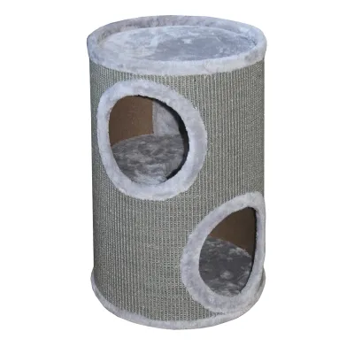 Laroy EBI Trend Cat-Dome Everlast-Tower ca. 37x37 H56cm LIGHT-GREY 2-LEVEL