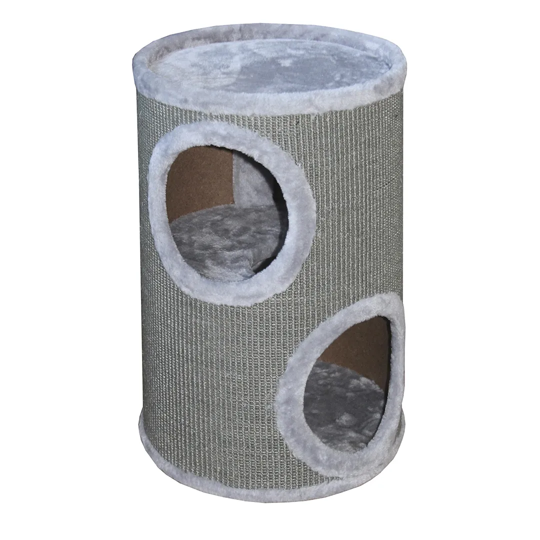 Laroy EBI Trend Cat-Dome Everlast-Tower ca. 37x37 H56cm LIGHT-GREY 2-LEVEL