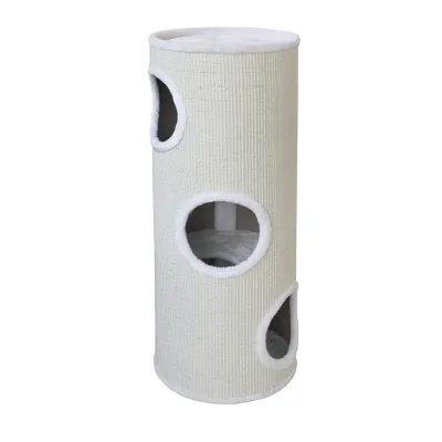 Laroy EBI Trend Cat-Dome Everlast-Tower ca.37x37-H100cm-CREAM 3-LEVEL