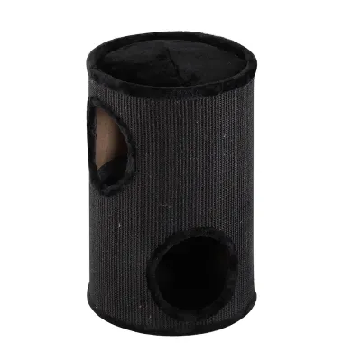 Laroy EBI Trend Cat-Dome Everlast-Tower ca. 37x37-H56cm-BLACK 2-LEVEL