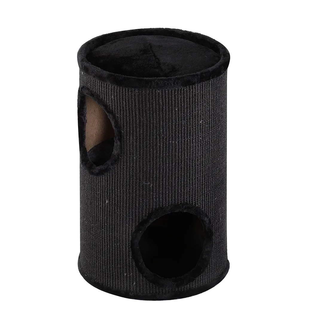 Laroy EBI Trend Cat-Dome Everlast-Tower ca. 37x37-H56cm-BLACK 2-LEVEL