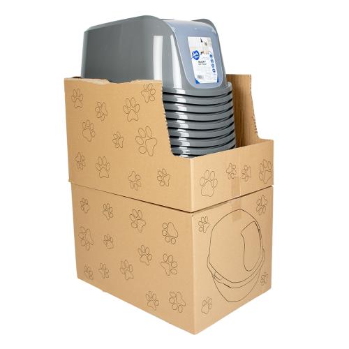 Laroy EBI DuvoPlus Bucky Katzentoilette, grau, 51x39x39cm Displ.