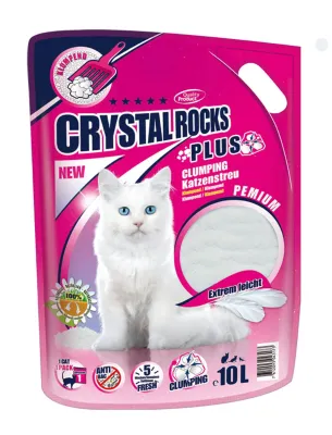 Crystal Rocks Plus – 10 l / ca. 4,5 kg – Cat's Best - klumpende Silikat-Katzenstreu