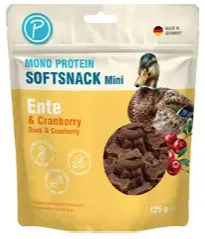 Petlando Softsnack Mini Ente – 125 g – Petlando - Monoprotein Hundesnack mit Ente