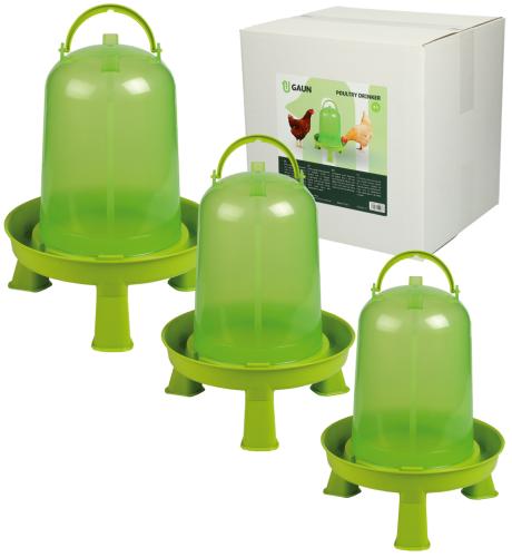 GAUN Geflügeltränke für Hühner mit Ständer limonengrün 1,5 l