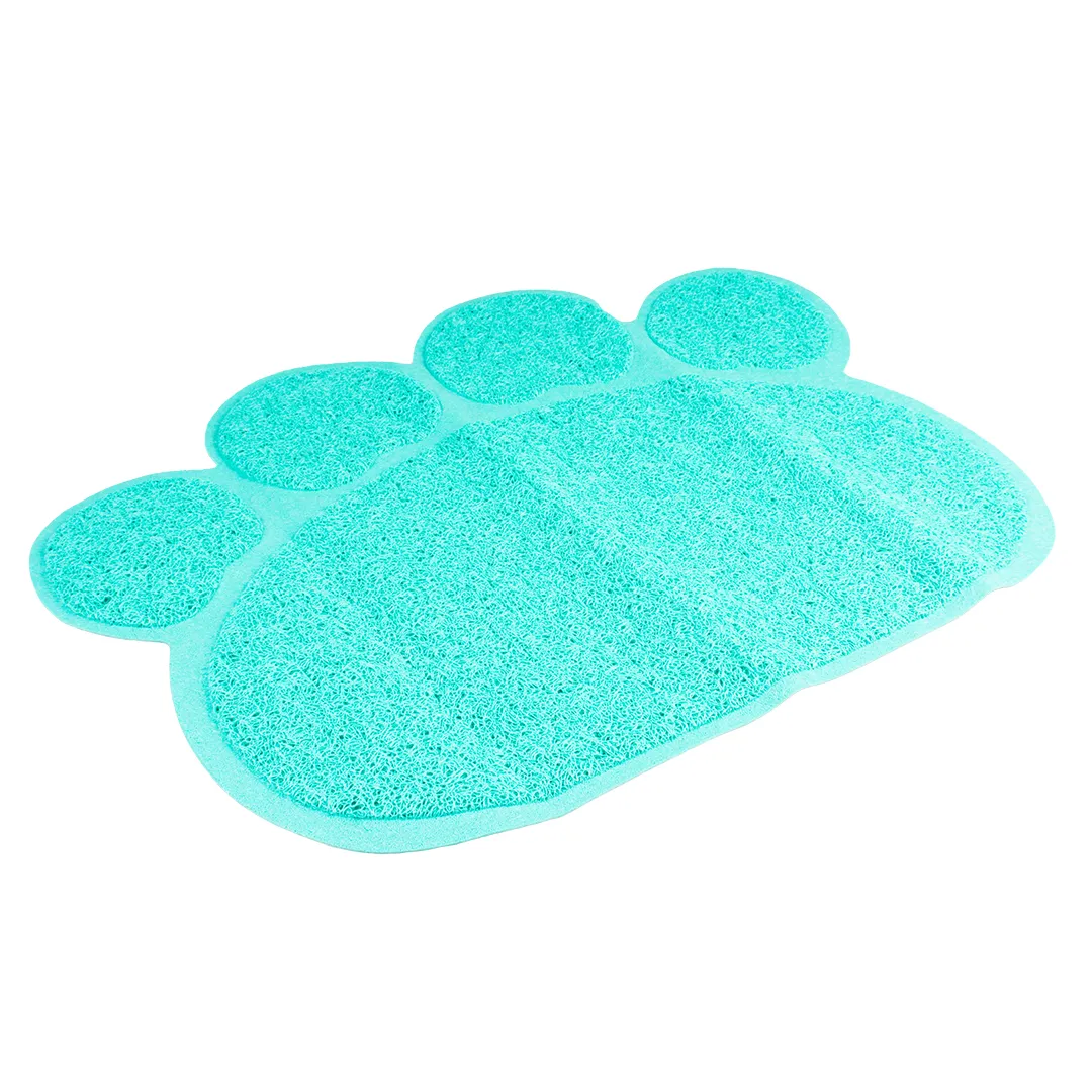 Katzentoilettenmatte Pfote 60 × 45 cm petrolblau
