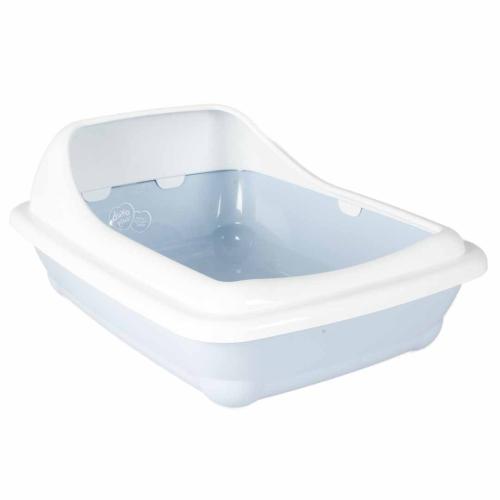 Katzentoilette Birba mit Rand S 38 × 31 × 13 cm hellblau