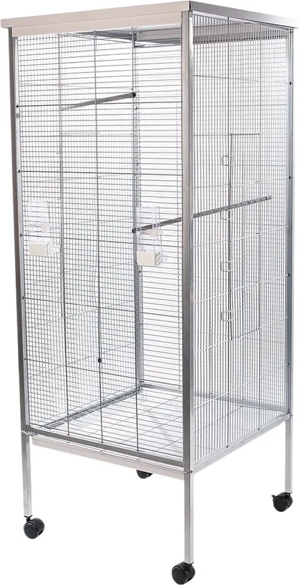 Vogelhaus Zen Vicky 60x60x151, 5cm silber – Laroy EBI DuvoPlus