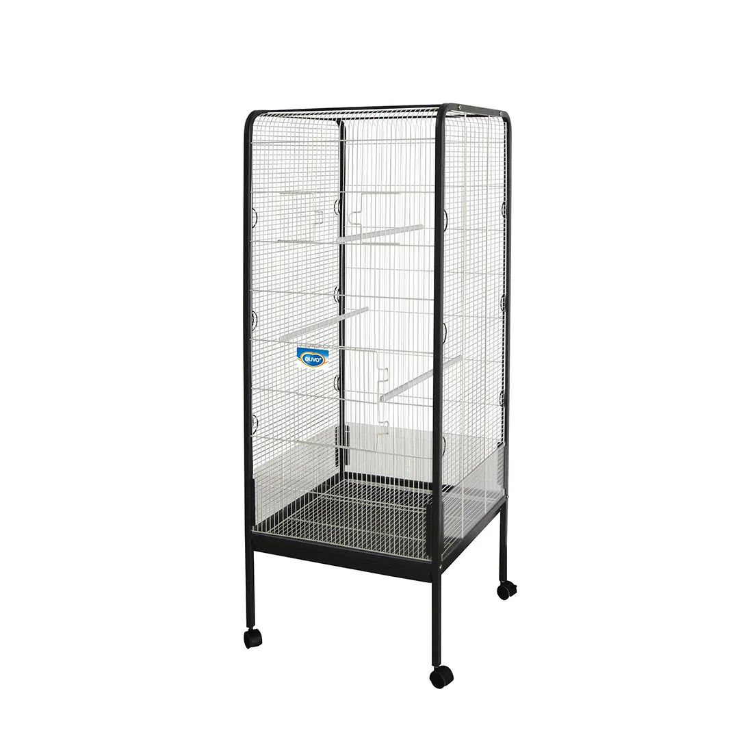 Vogelhaus DEBBIE 55x55x147cm schwarz-grau – Laroy EBI DuvoPlus