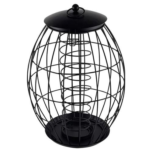 Meisenknödel-Halter m.Gitter, Ø24,5x37cm schwarz – Nobby