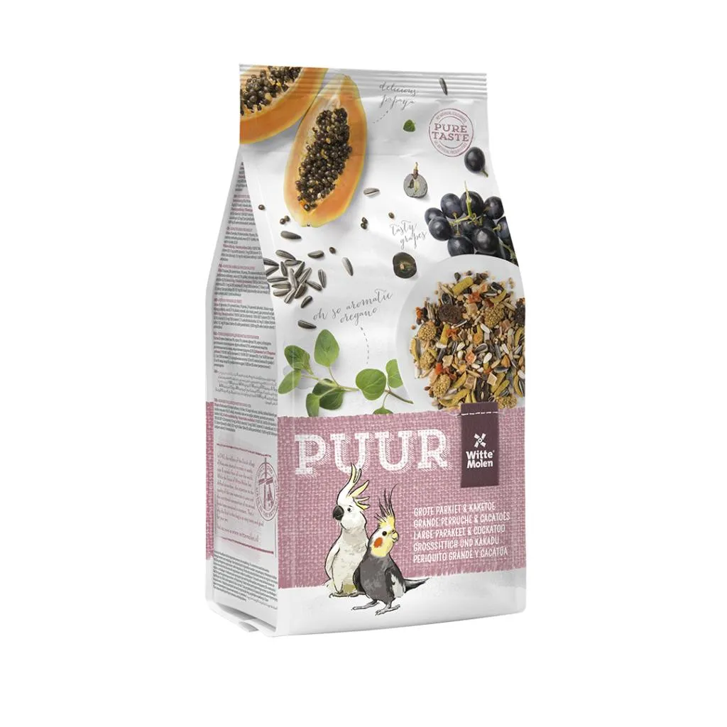 PUUR Großsittich & Kakadu 750 g – Vogelfutter für Großsittiche