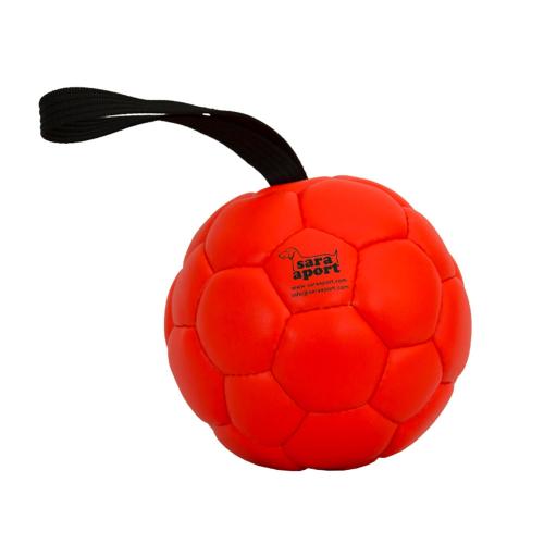 Hundespielzeug Eco Leder Softball, 16cm, Leuchtorange – Grossenbacher
