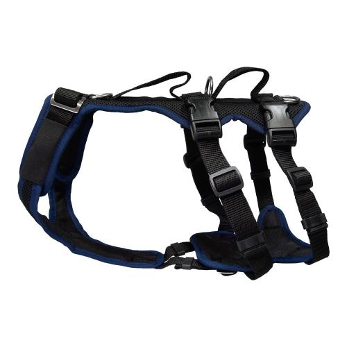 Hundegeschirr Vary Support XXS – 4Xs, Schwarz–Marineblau – Grossenbacher