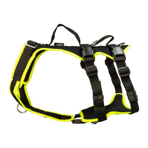 Hundegeschirr Vary Support M – XS, Schwarz–Leuchtgelb – Grossenbacher