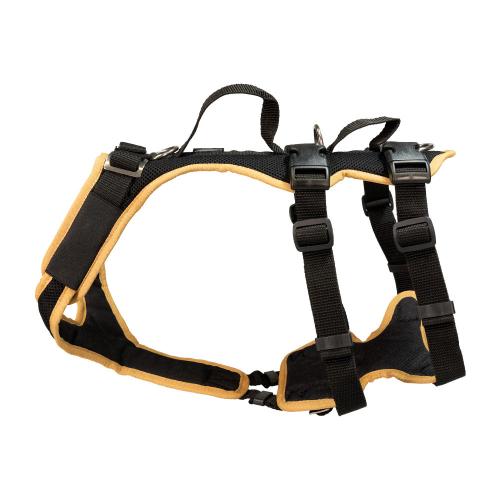 Hundegeschirr Vary Support M – XS, Schwarz–Beige – Grossenbacher