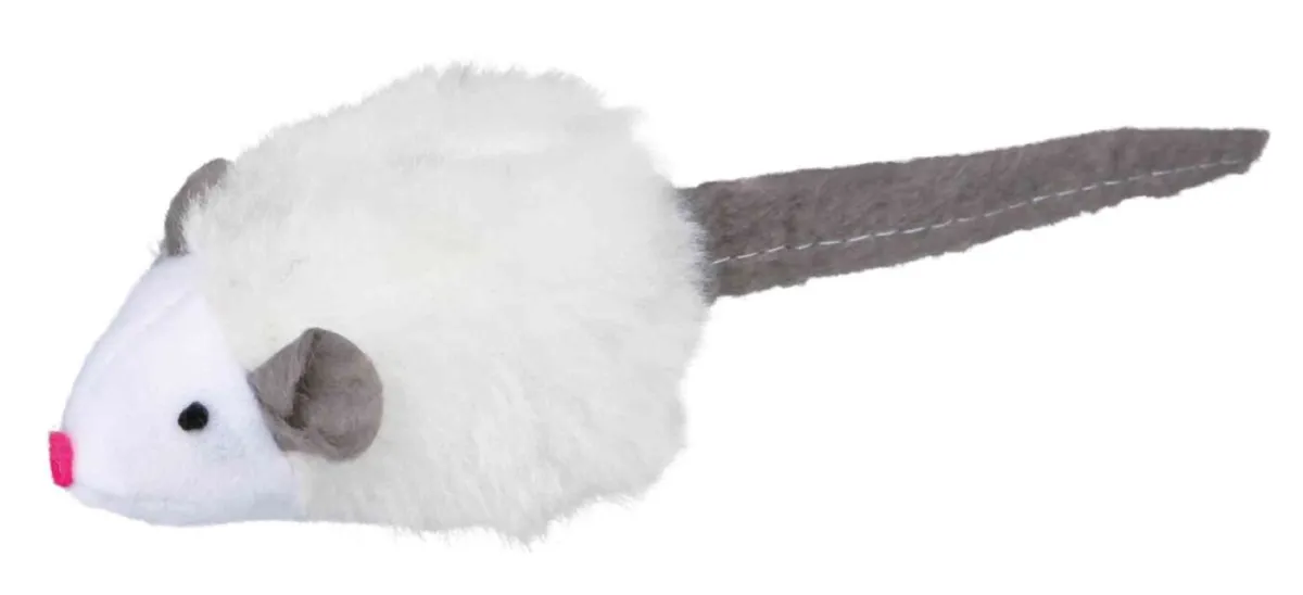 Spielmaus Katze mit Mikrochipsound & Katzenminze 6 cm – Trixie