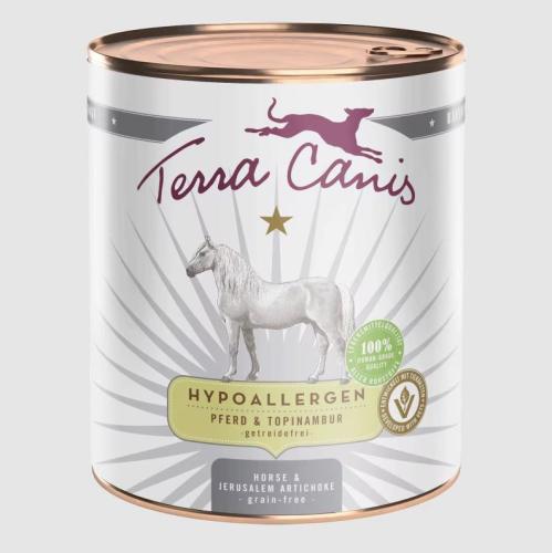 Hunde-Nassfutter Hypoallergen Pferd mit Topinambur 800 g – Terra Canis