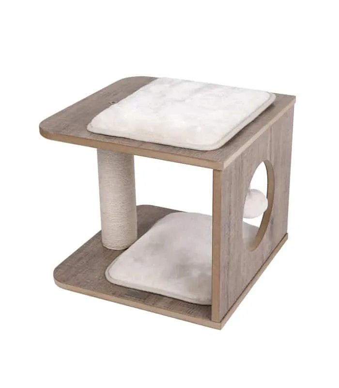 Kratzbaum Katze Uva grau 35 × 35 × 30 cm – Wouapy