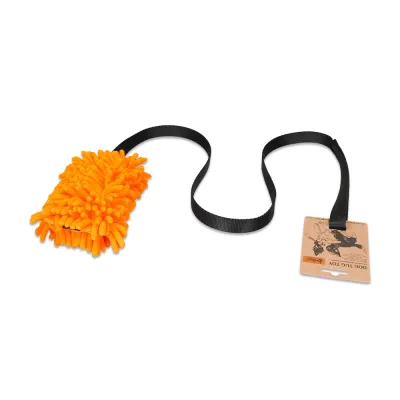 Hundespielzeug Mop Boudin Long Standard, Orange–Schwarz | Grossenbacher