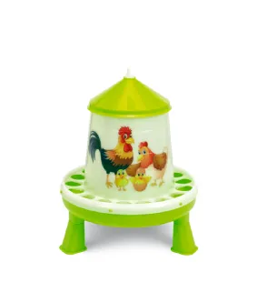 Gaun Kunststoff Geflügel-Futterautomat 4 kg. mit Füssen (grün limonengrün) – HAPPY RANGE