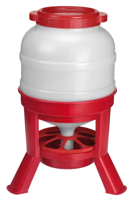 Gaun Geflügel Futterautomat mit Ständer Rot 30 l