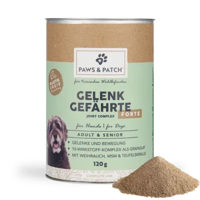 Gelenk-Ergänzung GELENK GEFÄHRTE FORTE für Hunde Adult & Senior Paws&Patch 120g – Paws & Patch