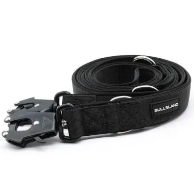 Taktische Hundeleine 3-fach verstellbar Schwarz 2 × 220 cm – Bullsland