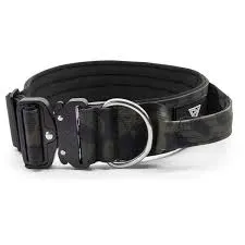 Taktisches Hundehalsband mit Griff Schwarz 4 cm M (43–58 cm) – Bullsland