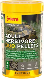 Landschildkrötenfutter Tortoise Adult Herbivore Duo Pellets 1000 ml / 330 g – sera