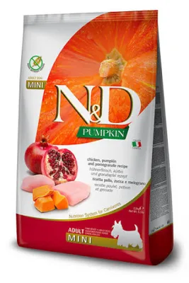 Hundefutter Adult Mini Huhn, Kürbis & Granatapfel 2,5 kg – Farmina N&D Pumpkin