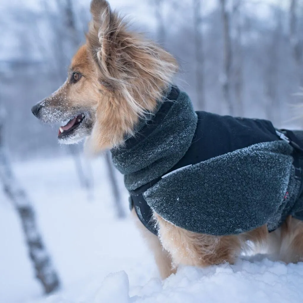 Non-stop dogwear Wool Dog Jacket Hundemantel Merinowolle – Dark Teal, Gr. 50