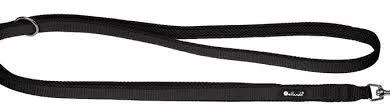 Hundeleine Mesh verstellbar L Schwarz 2,3 m – Petlando
