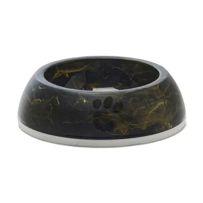 Futter- und Wassernapf Delice Marble schwarz-gold 300 ml – Savic