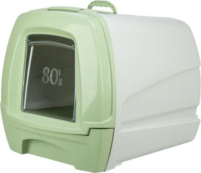 Katzentoilette mit Schublade EasyDraw grau/grün 46 × 48 × 57 cm – Trixie