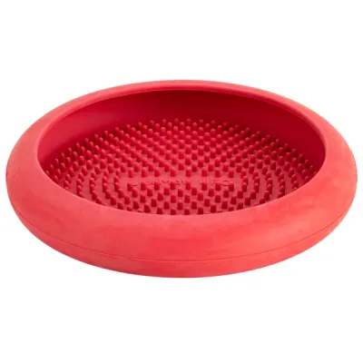 Schleckmatte UFO für Hunde und Katzen pink Ø 18 cm – LickiMat