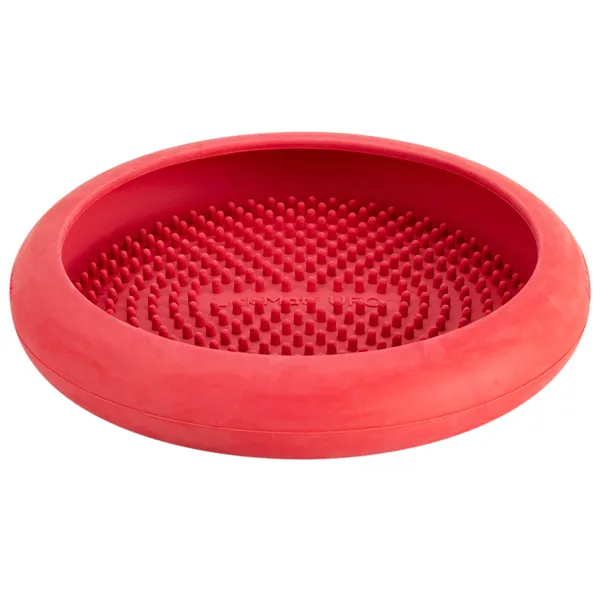Schleckmatte UFO für Hunde und Katzen pink Ø 18 cm – LickiMat