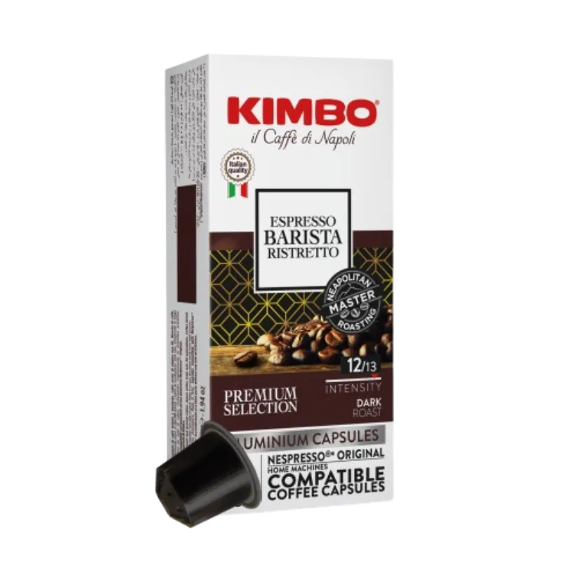10 aluminum capsules Kimbo Espresso Barista Ristretto